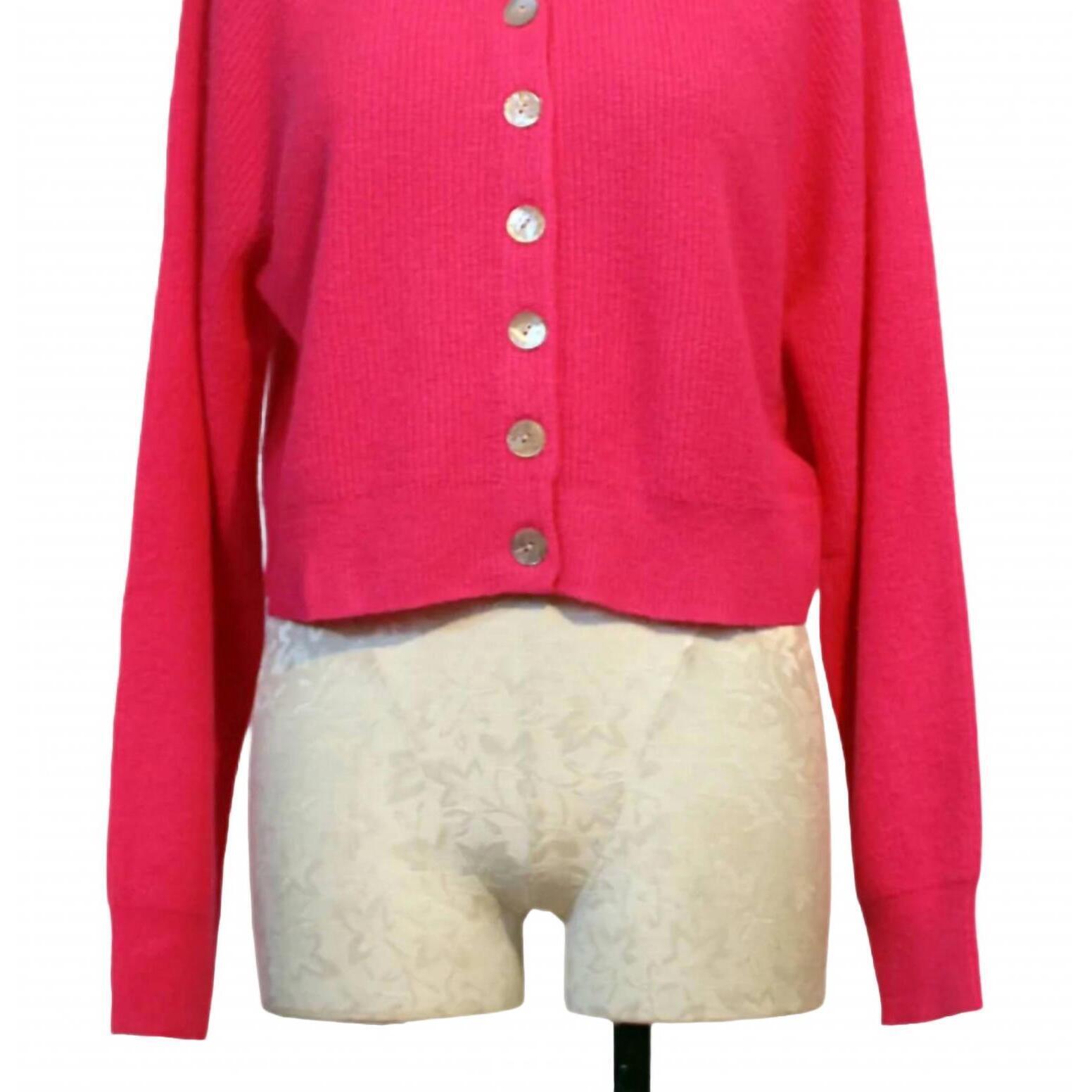 New Colorush Women's Semara Raglan Cardigan Top In Pony Pink